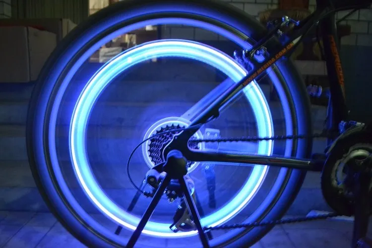 2 шт. 7 цветов велосипедные фары MTB горная дорога фонари для велосипеда светодиодный шины колпачки клапана спицы колеса светодиодный свет