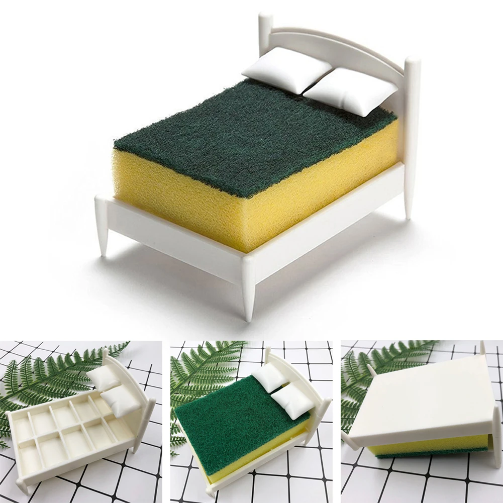 

Creative Sponge Kitchen Storage Holder Bed Quick Dry Beds Design Rack Soaps Scrubbers Dish Brushes Bath Organizer With Sponge B4
