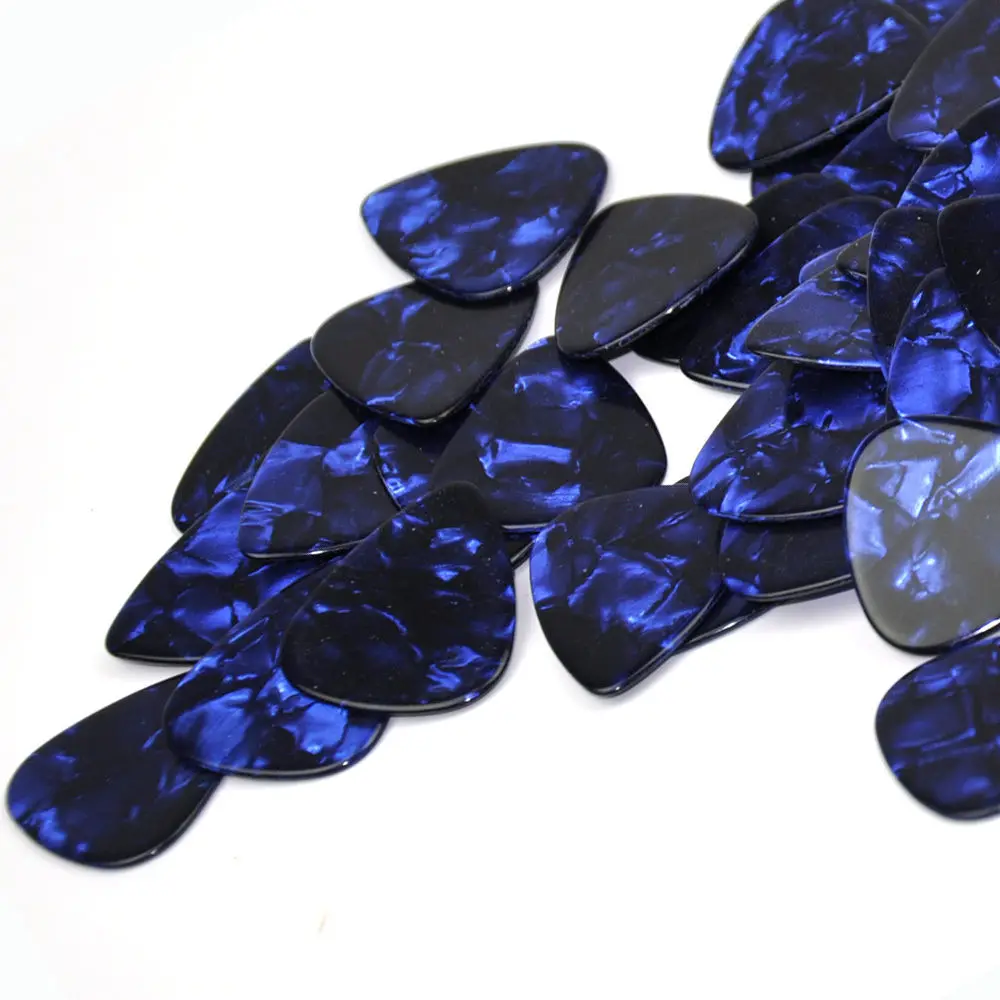 Blue Pearl 0.71mm 0.96mm Celluloid Guitar Picks Plectrums 100pcs/lot for Acoustic Electric Guitar Bass guitar picks
