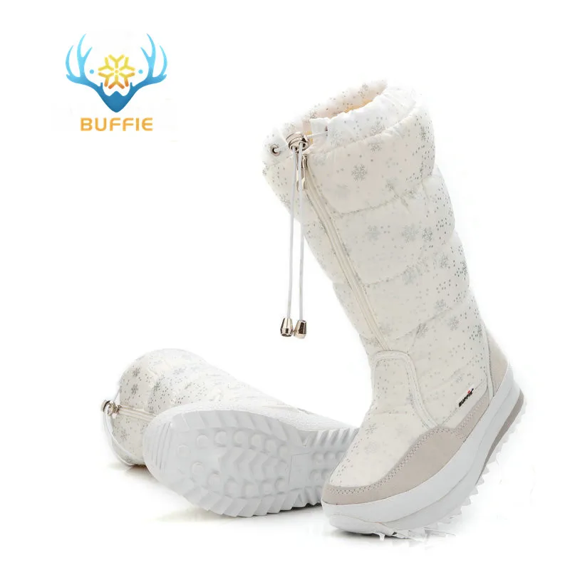Buffie Women's Snow Boots four colour white black grey and navy winter