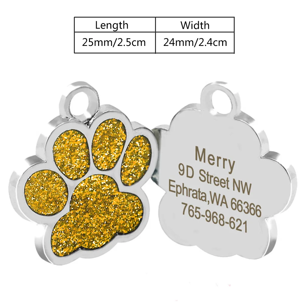 Personalized Dog ID Tags Engraved Metal Tag for Small Dogs Name Collar for Cat Puppy Pet Accessories Customized Name Tags 