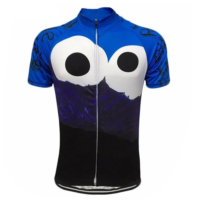 2017 Summer Mens Cartoon Cycling Jersey Ride Bike Eat Cookie Bicycle