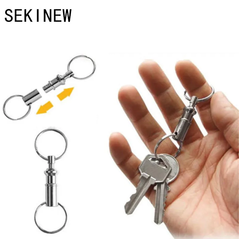

1 x Convenient Detachable Removable Pull Apart Quick Release Key Rings Car Ornament Accessories