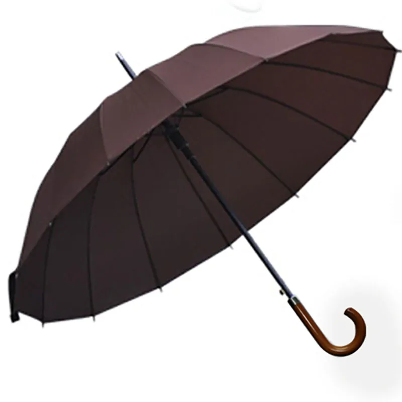 16 ребер пользовательский Фиолетовый Зонт с деревянной ручкой автоматический деловой мужской ветрозащитный зонт парашютный большой зонт от дождя 50ys107 - Цвет: Style 6