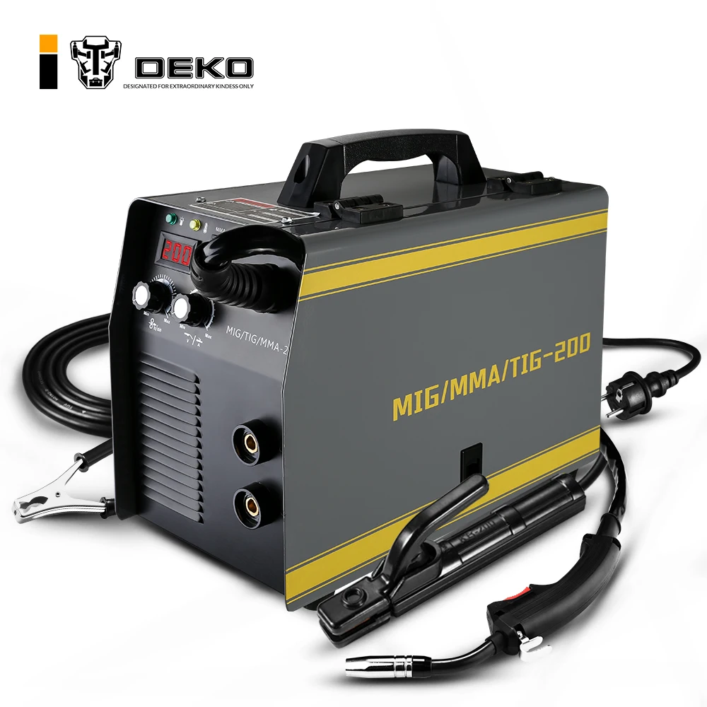 

DEKO MKA-200 MIG/TIG/MMA 3 IN 1 Electric Welding Machine MIG Welder 5.6KVA 220V 50/60Hz Integrated Welding Gun