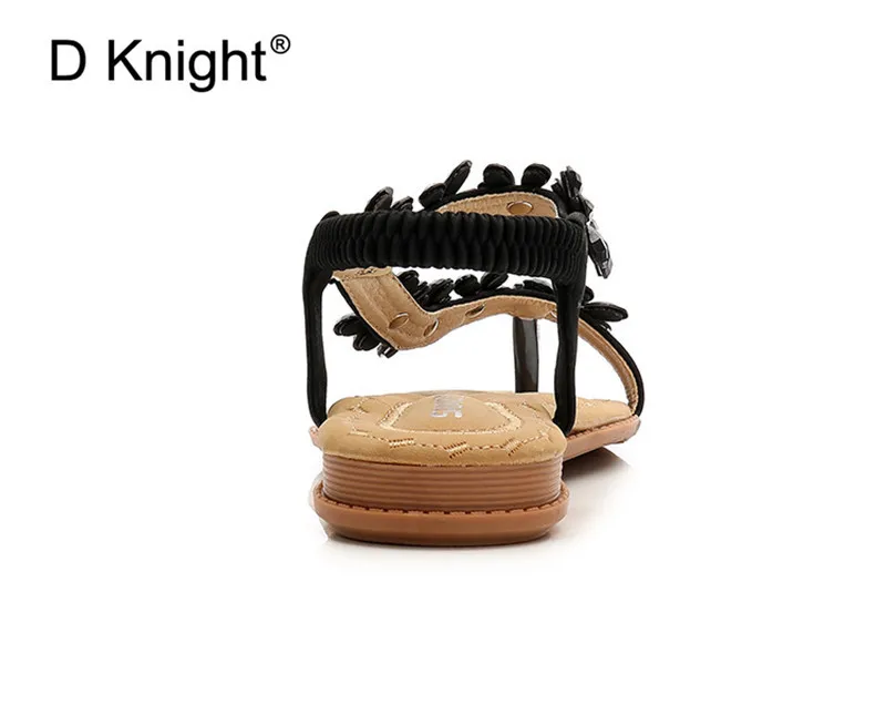 Boho Women Shoes Comfort Sandals Summer Fashion Crystal Flip Flops High Quality Flat Sandals Gladiator Sandalias Plus Size 42  (15)