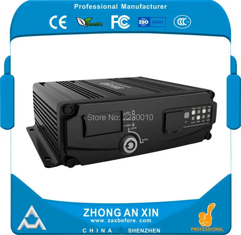 

4 Channel real time Full HD 720P AHD Dual SD Card Vehicle Mini Mobile DVR Car MDVR