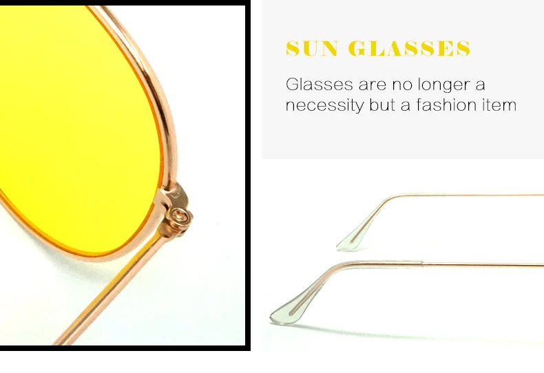 MINIMUM Clear Pink Sunglasses Women Men Ocean Transparent Sun Glasses Candy Color Eyewear Pilot Toad Yellow Lens Glasses Anti-UV1 (12)