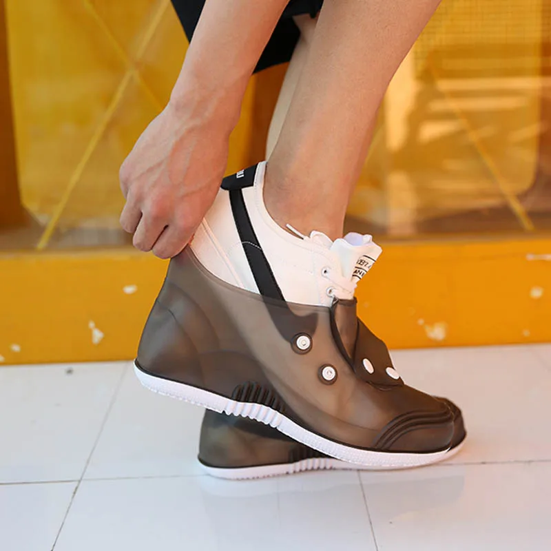 Men's And Women's Waterproof Shoe Covers Can Be Reused Rain Boots Unisex Non-slip Wear-resistant Transparent Shoe Covers Insoles