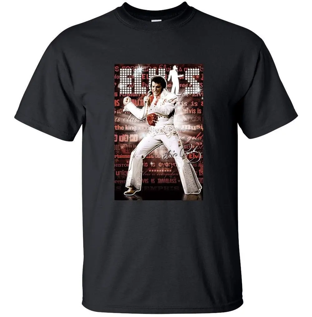 ELVIS PRESLEY белый костюм с принтом Лас Вегаса T-SHIRT-MENS женские детские топы мультяшная