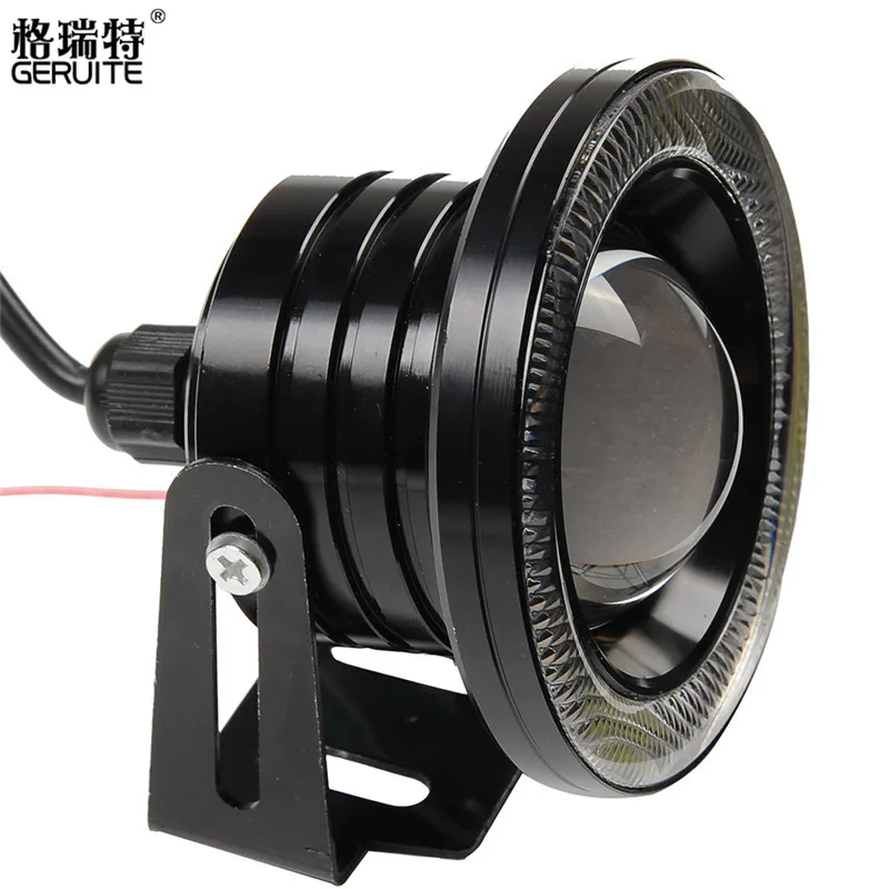 

2pcs 85mm 3.5'' Waterproof Projector LED With Lens Halo COB Angel Eye Fog Lights Off Road Fog Lamp Daytime Driving Super Bright