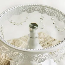 Подставка для торта/поднос для торта с кружевом и стеклом carystal для свадебного украшения 10 дюймов