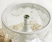 Tortenständer/Kuchenbehälter mit Spitze und Glas carystal für Hochzeit Dekoration 10 Zoll