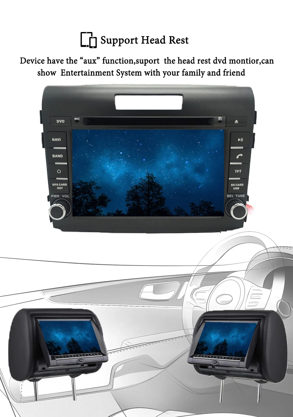 2Din автомобильный мультимедийный плеер Android 9,0 DVD Automotivo для Honda/CR-V/CRV 2012-2015 gps радио 4G ram Восьмиядерный Стерео Аудио Видео