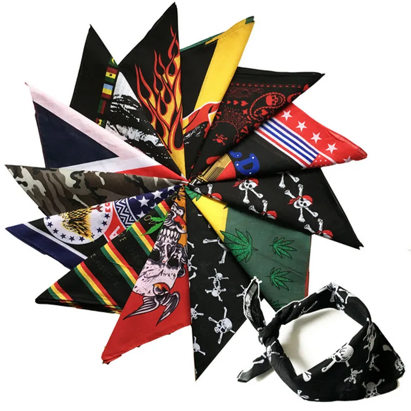 

New Cotton Hip Hop Paisley Bandanas Unisex Double Sided Print Head Wraps Multi Head Scarf Kerchief, 120PCS