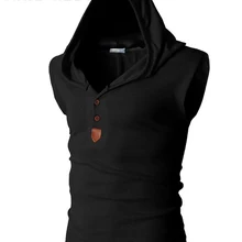 TANGNEST/Новинка, модный однотонный мужской жилет, Повседневная тонкая мягкая мужская жилетка с капюшоном, Лидер продаж, 8 цветов, жилеты MBS049