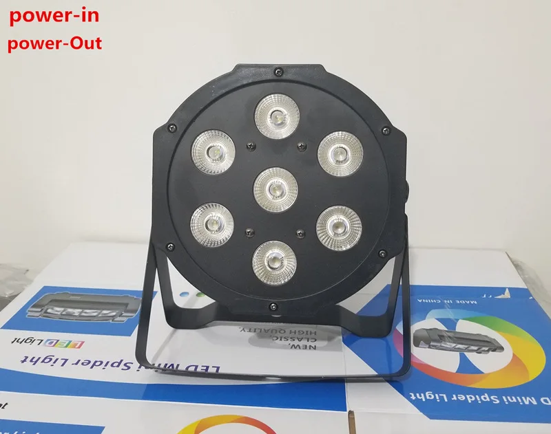 

led par RGBW 4in1 7x12W led par DMX Stage Lights Business Led Flat Par High Power Light with Professional for Party KTV Disco DJ