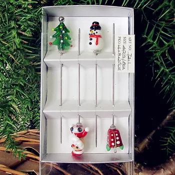 

4pcs Cute Christmas figurines Fairy Garden miniatures glass crafts decorations Ornaments micro landscape bonsai animal inserted