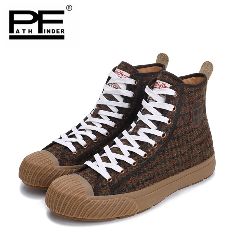 

Pathfinder 2018 Men's Vulcanize Shoes Man High Style 5 color casual Retro Comfortable Flat Shoes Breathable Male Calzado Hombre