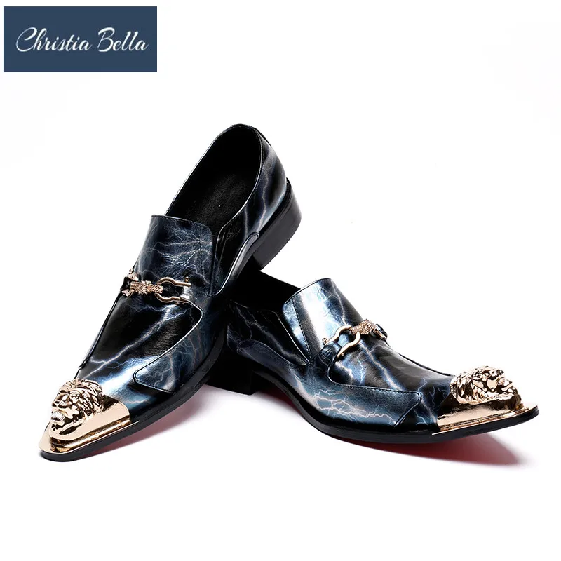 

Christia Bella Luxury Wedding Shoes Men Genuine Leather Pointed Toe Business Oxford Shoes Formal Dress Shoes Male Flats Shoes