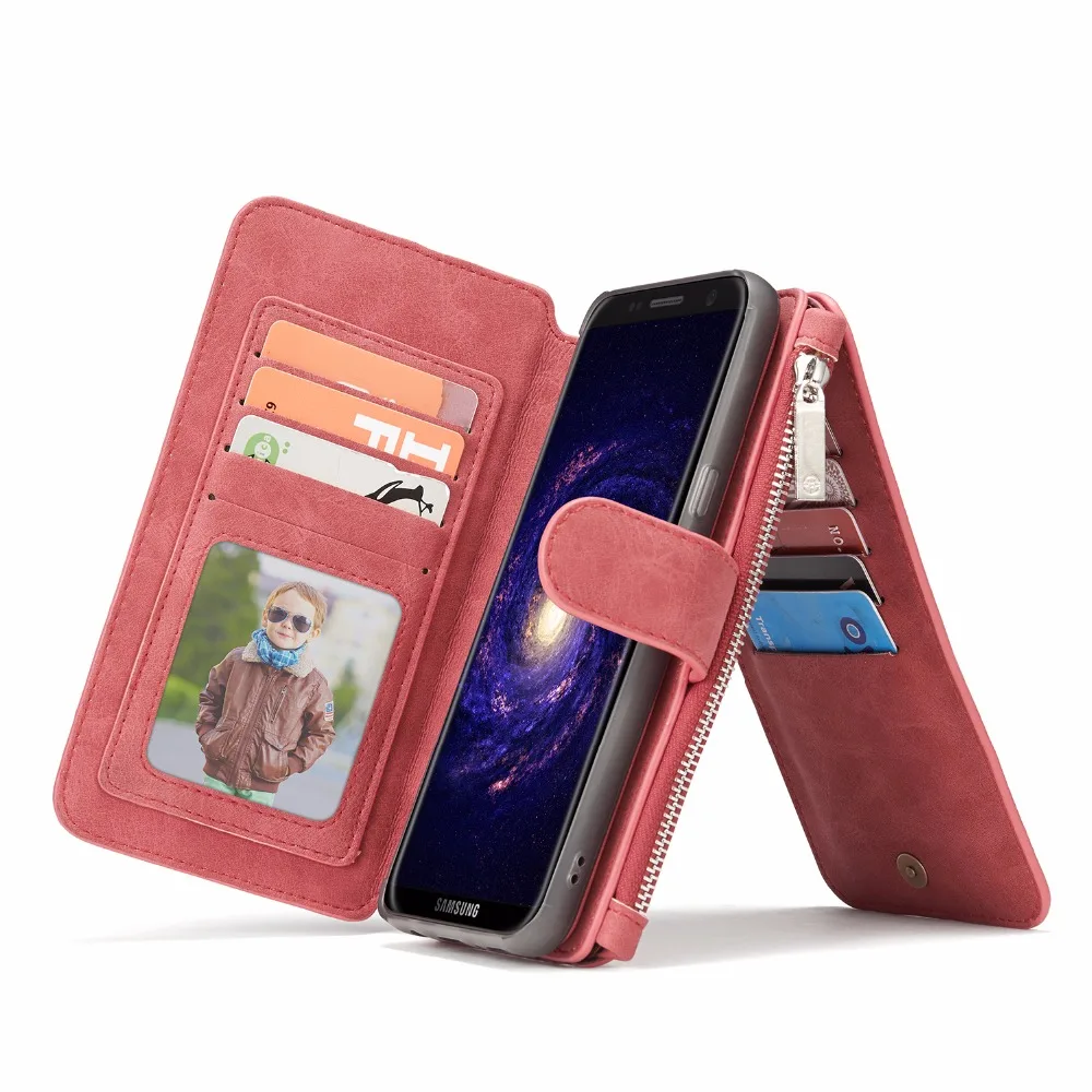 S8 чехол для Samsung S8 Plus чехол CaseMe чехол для телефона Магнитный кожаный флип бумажник чехол с отделением для карт Capinha для S7 Edge Coque