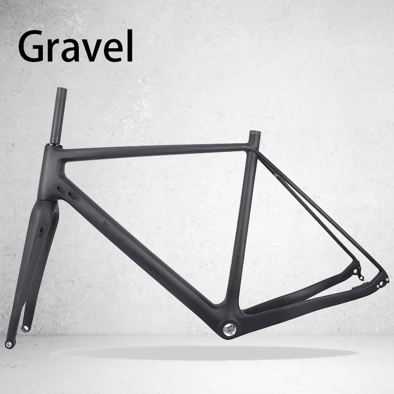 Excellent Toray Full Carbon Fiber Gravel Bike Full Carbon Gravel Bicycle Frame 700*40c 142*12 Size XS/S/M/L/XL Cyclocross Bike Frameset 3