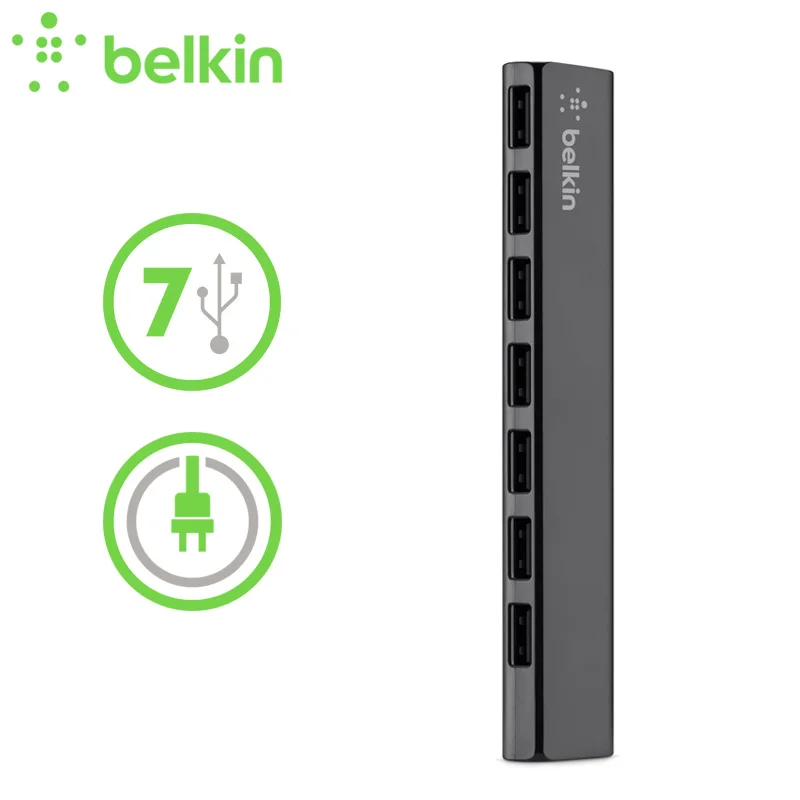 

Belkin Original AC Powered USB 2.0 7-Port HUB with Cable for MacBook Pro for iMac for Laptops with Retail Package