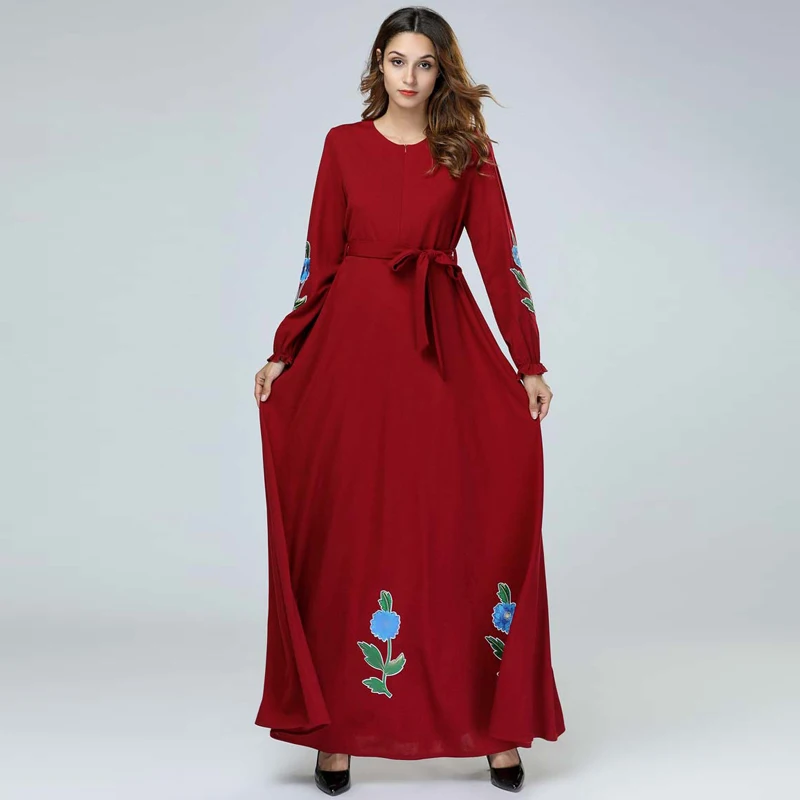 Vestidos кафтан Абаи Дубайский Мусульманский платье хиджаб Для женщин джилбаба Оман Катар ОАЭ одеяние мусульмане Longue Абая для женщин Костюмы