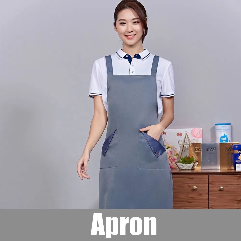 Apron 1 Висячий шейный карман кухонный фартук, приготовление пищи загрязнения маслом ресторан кафе барбекю парикмахерские салонные комбинезоны фартук унисекс - Цвет: Apron 1