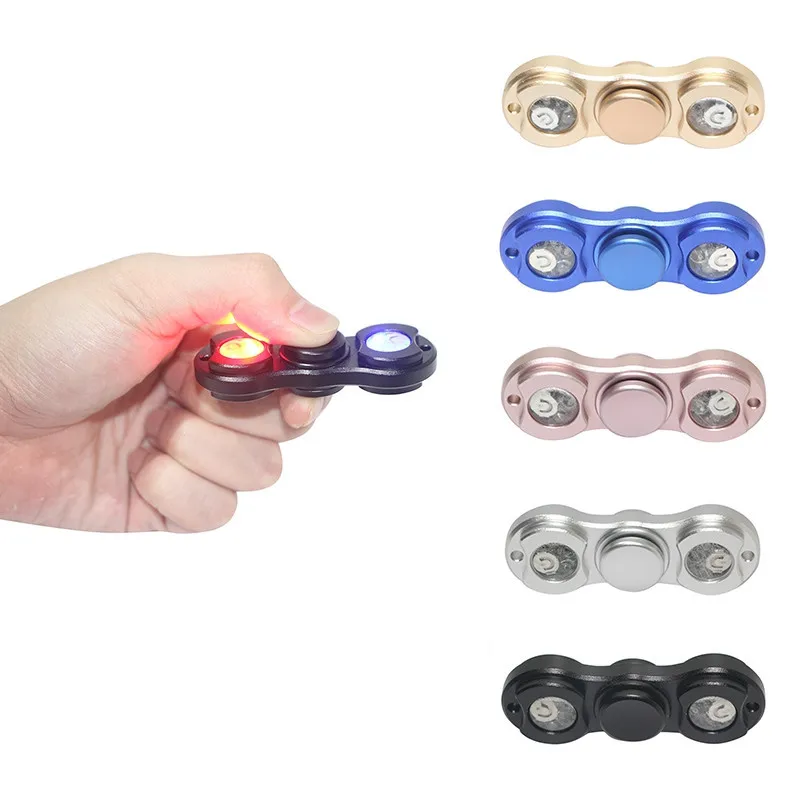 Led Colorido Dedos Dedos de Flash Gyro Gyro com Recepcionar diversões Giroscópio Pião Luminoso