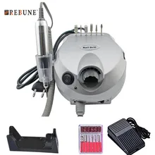 REBUNE Pro 35000 об/мин Электрическая дрель для ногтей маникюр 110/220 В серебро пилка для ногтей машина маникюрный набор салонный и домашний маникюрный набор