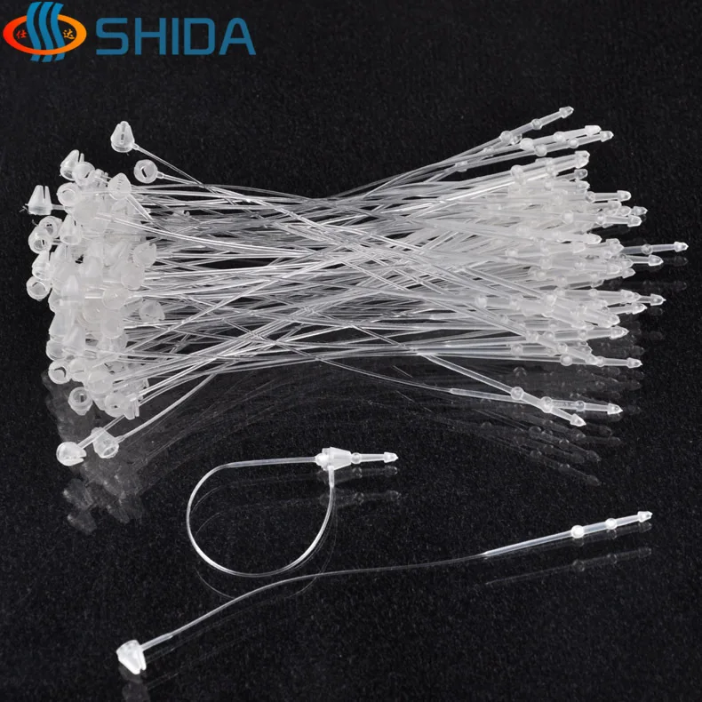 Wholesale 3000pcs/lot 7" transparent Snap Lock Pin Security Loop