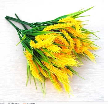 

Free Shipping Artificial Plants Fake Wheat Flowers Silk plant Green grass European Home country decoration Garden Plants MA1946