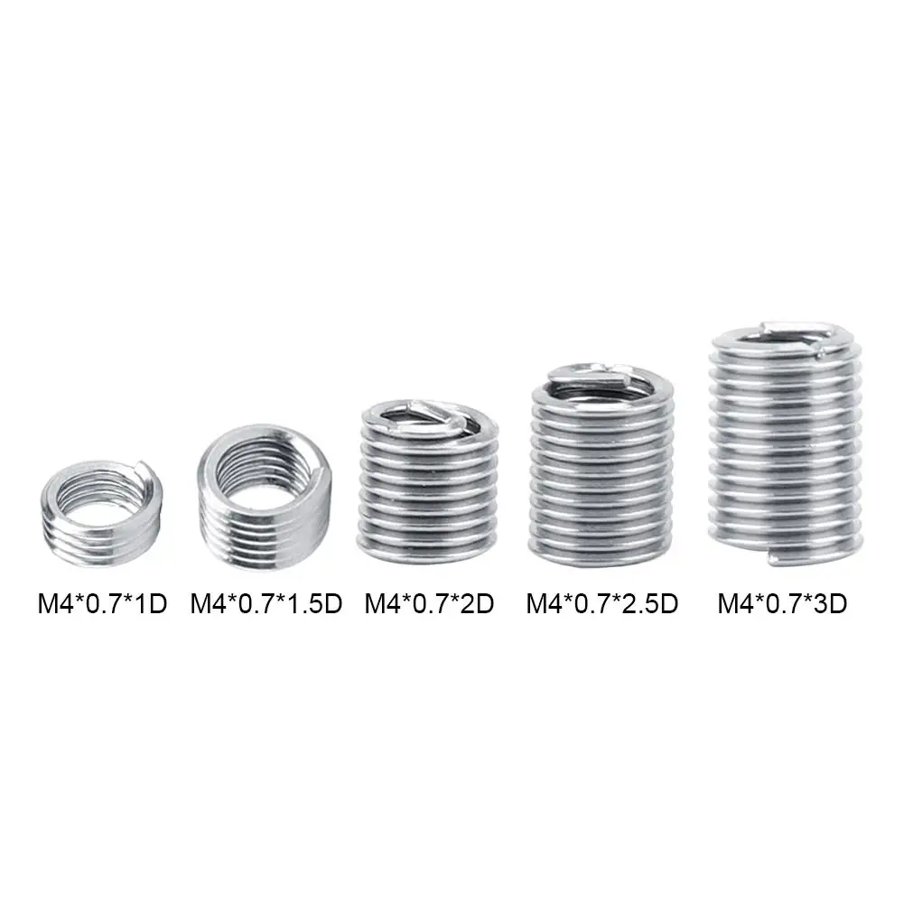 100 шт. M4 * 0 7 1D/1.5D/2D/2.5D/3D серии спиральная вставка из нержавеющей стали SS304