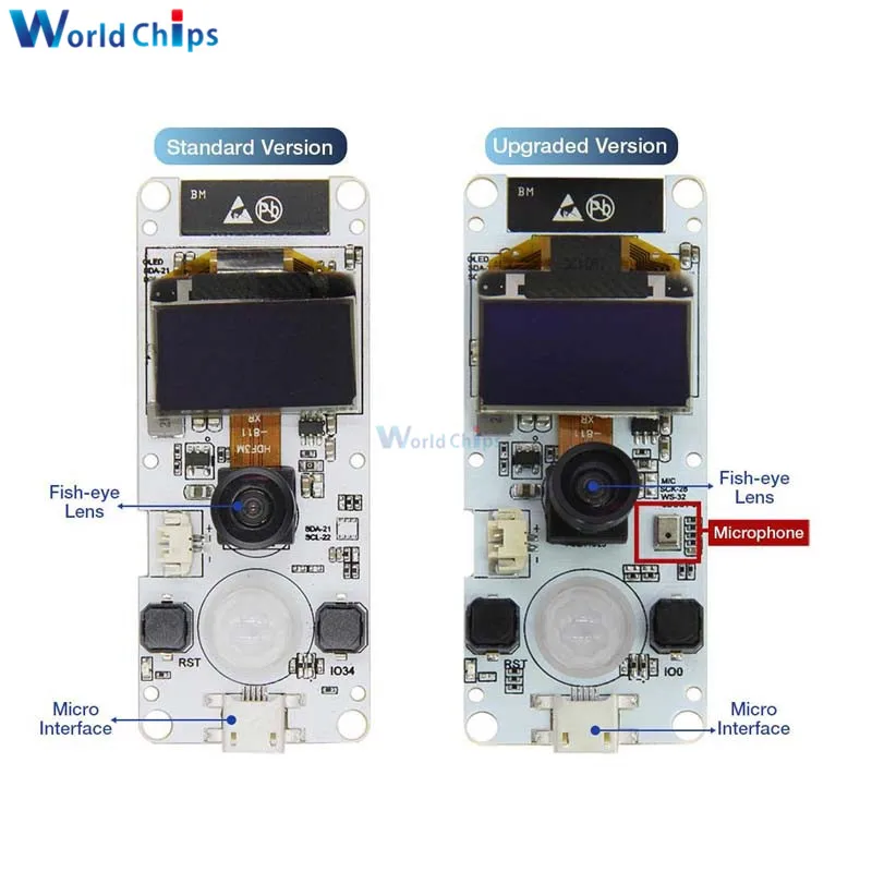 Двухъядерный модуль камеры ESP32 Cam OV2640 программируемый PSRAM WIFI 0 96 дюйма OLED SSD1306 I2C BME280