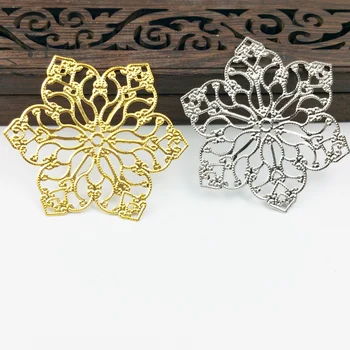 

20pcs 55mm Filigree Wraps Metal Charms For Embellishment Scrapbook DIY Jewelry Craft