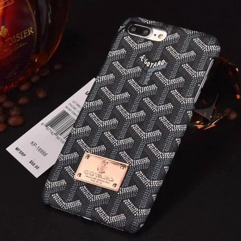 Франция Металла Goyar Лейбла Luxury Кожаный Чехол Для Iphone 7 плюс 6 S Плюс Париж Простота
