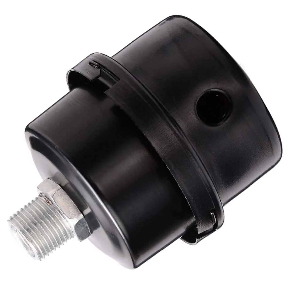Black Metal 1/2BSP Thread Air Compressor Intake Filter Silencer Mufflers 