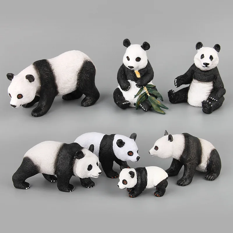 

New Style Panda Action Figures Cute Animal Panda Doll Plastic Model Toy Decoration Gift
