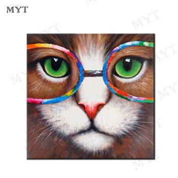 

MYT Hand Painted Modern Large Abstract Cat Home Decor Picture Handmade Oil Painting On Canvas Contemporary Wall Artwork Painting
