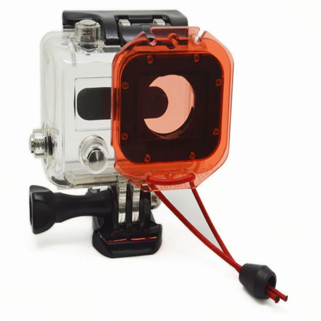 

Underwater Sea Diving Lens Filter Cap for GoPro Hero 3+ 4 Sports Camera Housing Case Red