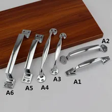 160mm 5″ 110mm modern fashion unfold install wooden door handles silver chrome dresser kitchen cabinet wardrobe door handle pull