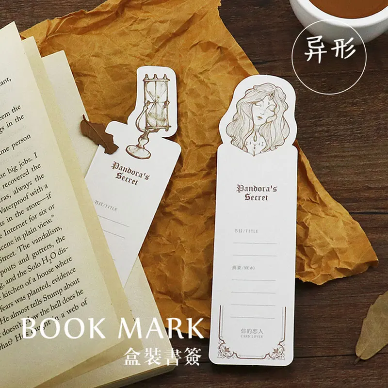 30 pcs/box Pandora's secret paper bookmarks book holder message card stationery zakka school supplie papelaria kids gift | Канцтовары