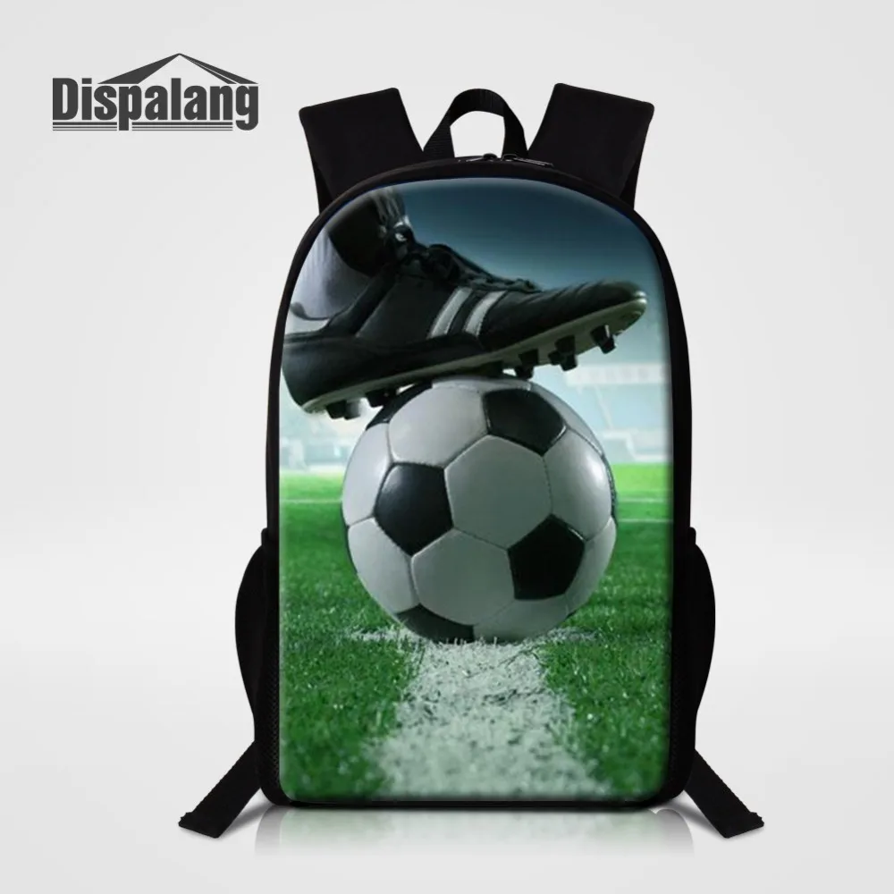 

Dispalang Softball Soccers Schoolbag Casual Travel Backpack Foot Ball Printing Student School Book Bag Pack Men Rucksack Rugzak
