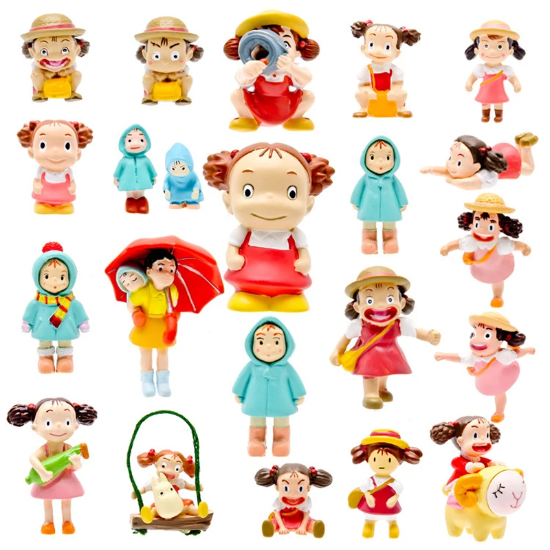 

21 Style Miyazaki Anime My Neighbor Totoro Mei May Figures Resin Action Figure Toys Collection Model Kids Toy for Garden Decor