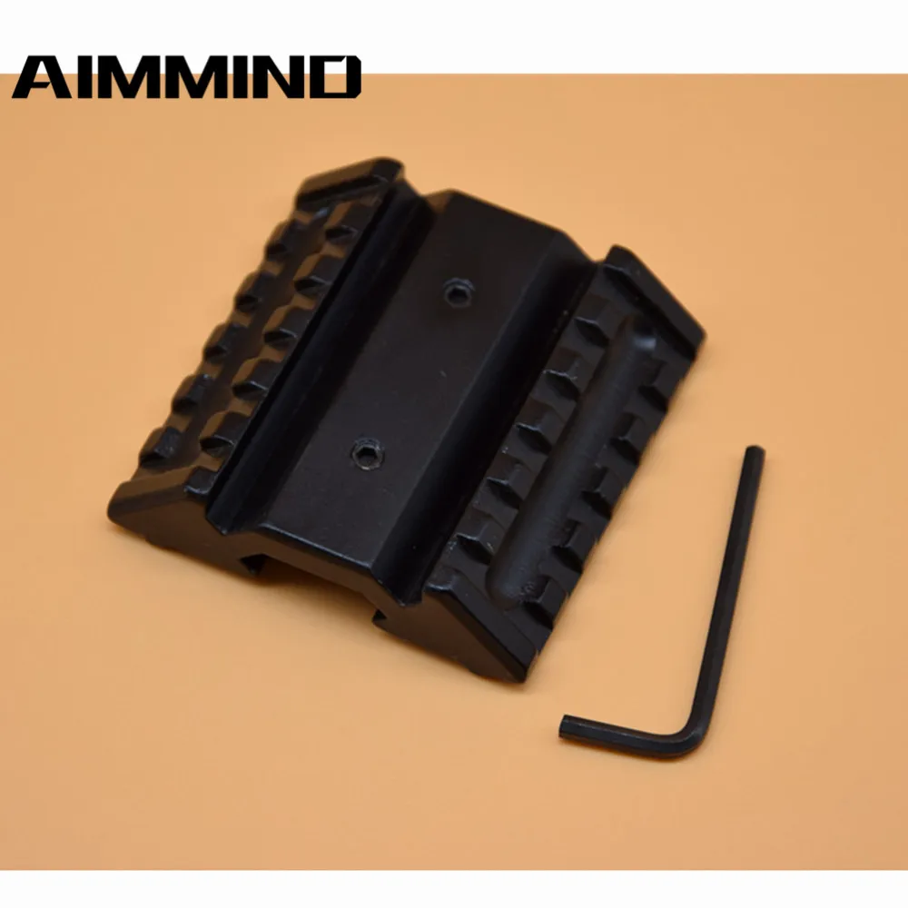 Принадлежности для охоты Тактический 45 градусов смещение двойная сторона 6-образными пазами фонарь-лазер направляющая для прицела крепление с 20 мм Пикатинни