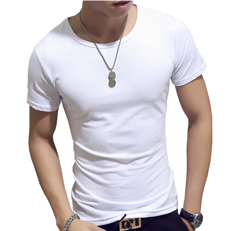 

Mr.nut summer new solid color men's short-sleeved T-shirt simple fashion street tshirt
