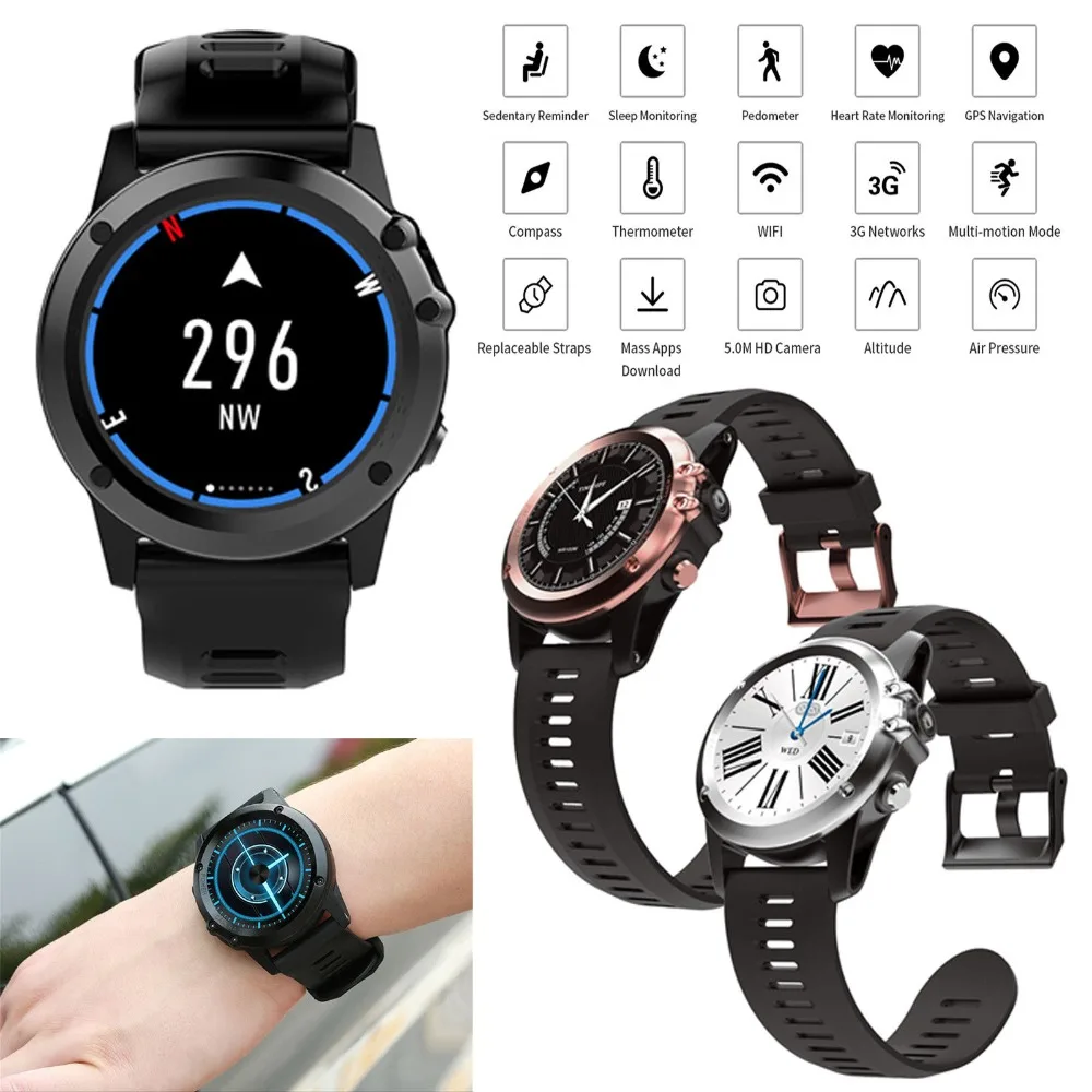 Смарт часы водонепроницаемые 3g Wifi gps SIM Smartwatch монитор сердечного ритма камера телефон для samsung Galaxy S9 Plus Note 9 Asus LG htc