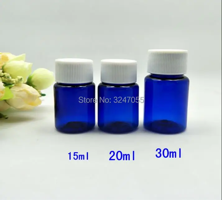 15ml20ml30ml PET Plastic Blue Empty Medicine Seal Liquid Bottle Portable Travel Pill/Tablet/Capsule Refillable Package | Красота и