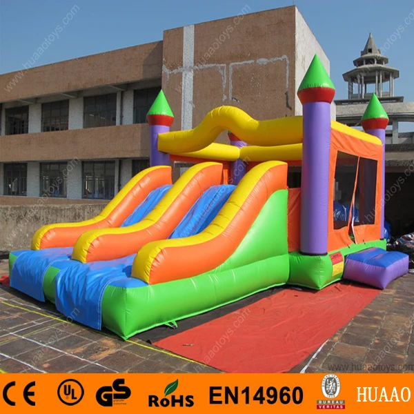 

Commercial Double Lane Inflatable Bouncer Slide Combo with Free CE Blower